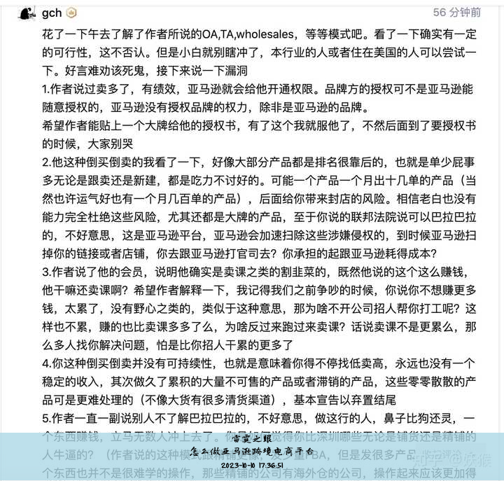 怎么做亚马逊跨境电商平台