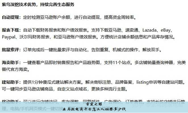 亚马逊电商平台怎么入驻要多少钱
